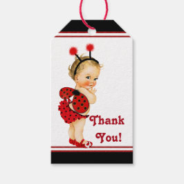 Étiquettes-cadeau Baby shower de fille de Baby shower de Ladybug