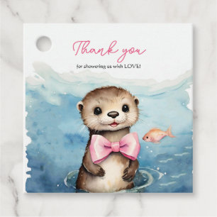 Étiquettes Cadeau Baby shower de Merci Baby Otter