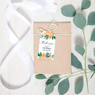 Étiquettes-cadeau Baby shower de Merci Citrus Orange