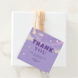 Étiquettes Cadeau Baby shower de Merci de rêve pourpre