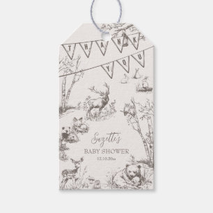 Étiquettes-cadeau Baby shower de Merci des animaux des bois