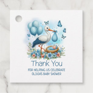 Étiquettes Cadeau Baby shower de Merci pour bébé Boule bleue