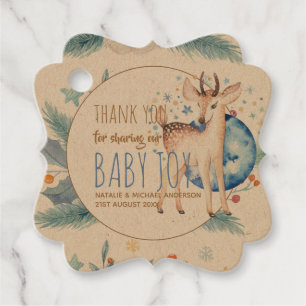 Étiquettes Cadeau Baby shower de Merci Twinkle Star Woodland Deer
