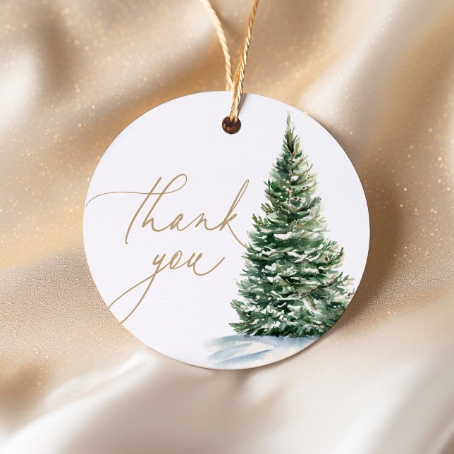 Étiquettes Cadeau Baby shower de Noël d'hiver (Créateur téléchargé)