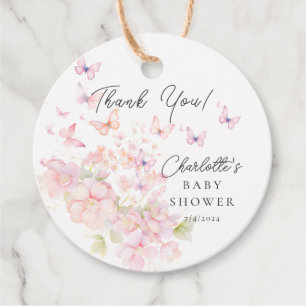 Étiquettes Cadeau Baby shower de papillons Whimsical