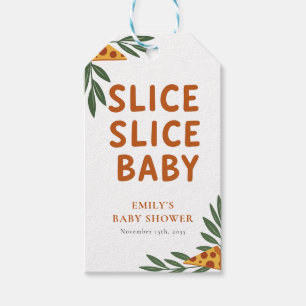Étiquettes-cadeau Baby shower de pizza pour bébés Slice Slice