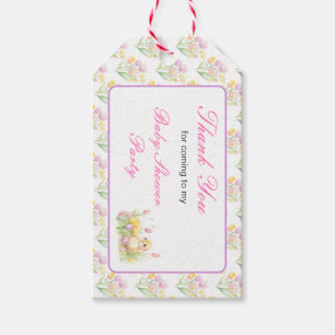 Étiquettes-cadeau Baby shower de poussette de printemps
