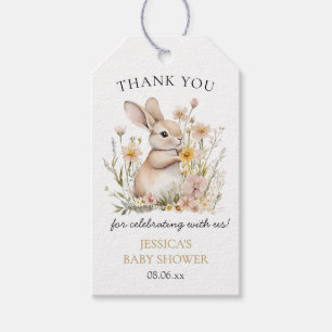 Étiquettes-cadeau Baby shower de printemps pour Fleurs sauvages spéc