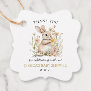 Étiquettes Cadeau Baby shower de printemps pour Fleurs sauvages spéc