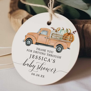 Étiquettes Cadeau Baby shower de promenade Favor Balise Camion