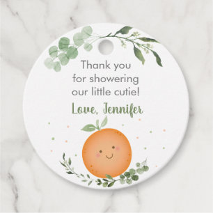 Étiquettes Cadeau Baby shower de verdure de Little Cutie