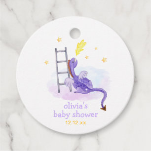 Étiquettes Cadeau Baby shower d'étoiles Dragon Dreamy