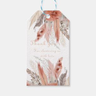 Étiquettes-cadeau Baby shower d'herbe Chic Pampas