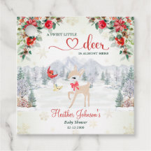 Baby shower d'hiver de Noël de cerfs-neigeux