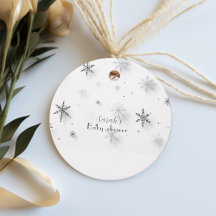 Baby shower d'hiver de Snowflakes