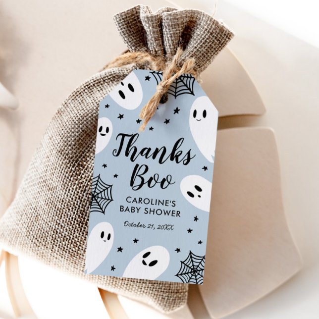 Étiquettes-cadeau Baby Shower Fantôme Little Boo (Créateur téléchargé)