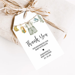 Étiquettes-cadeau Baby shower Farmers cultivés localement Favoriser 