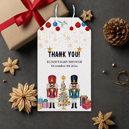 Étiquettes-cadeau Baby shower Festif Nutcracker Ornaments
