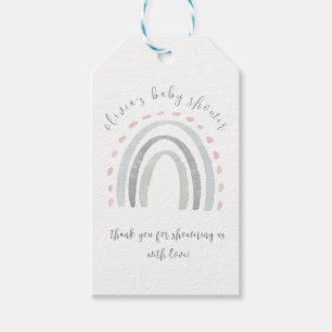 Étiquettes-cadeau Baby shower fille arc-en-ciel Boho simple mignon