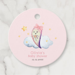Étiquettes Cadeau Baby shower Fille Fantôme Petit Boo Rose