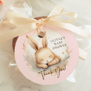Étiquettes Cadeau Baby shower Filles Lapin Stwood Favoriser