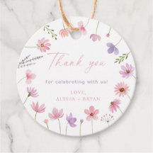 Baby shower Fleur sauvage rose violet