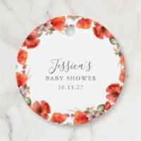 Baby shower Floral Jardin du Pavot Rouge personnal