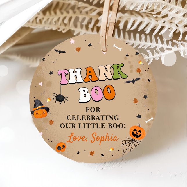 Étiquettes Cadeau Baby shower Halloween Cute Ghost (Créateur téléchargé)