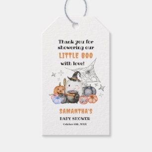 Étiquettes-cadeau Baby shower Halloween Petit Boo Citrouille Merci