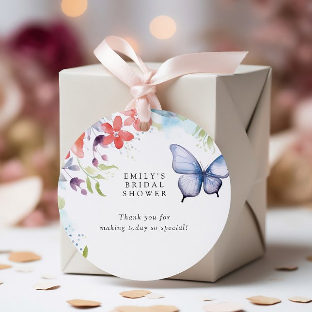 Étiquettes Cadeau Baby Shower Il Me Donne Des Papillons (Créateur téléchargé)
