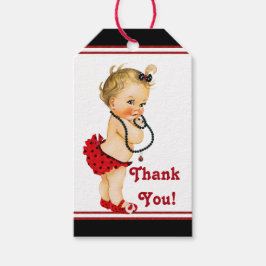 Étiquettes-cadeau Baby shower Ladybug
