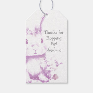 Étiquettes-cadeau Baby Shower Lapin Mignon 