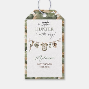 Étiquettes-cadeau Baby shower Little Hunter Aquarelle