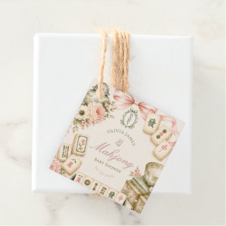 Étiquettes Cadeau Baby shower Mahjong