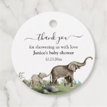 Baby shower Merci éléphant