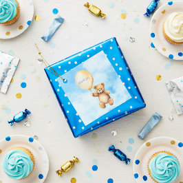 Étiquettes Cadeau Baby shower merci mignon ours en peluche dans le c