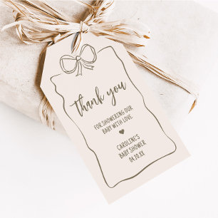 Étiquettes-cadeau Baby shower minimaliste Coquette Favoriser les éti