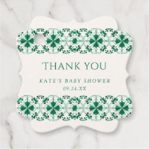 Baby shower moderne chic et vert St. Patrick's Day
