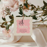 Baby shower moderne Hello Baby Pink & Cream