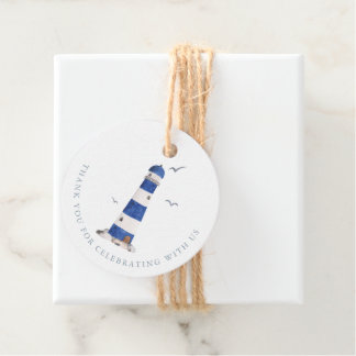 Étiquettes Cadeau Baby shower nautique minimal Ahoy Boy's