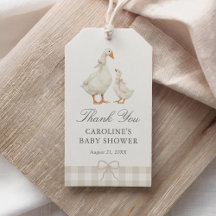 Baby-Shower Neutre Gingham Silly Goose