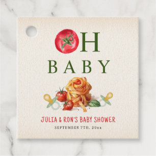 Étiquettes Cadeau Baby shower Oh Baby Pasta & Pacifiers