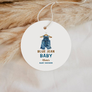 Étiquettes Cadeau Baby shower Ouest Blue Jean Boy