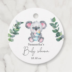 Étiquettes Cadeau Baby shower Ours de Koala