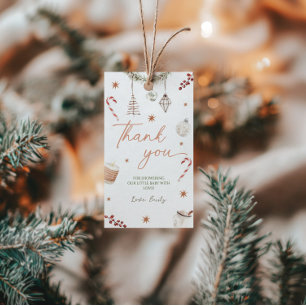 Étiquettes-cadeau Baby shower Père Noël de Noël