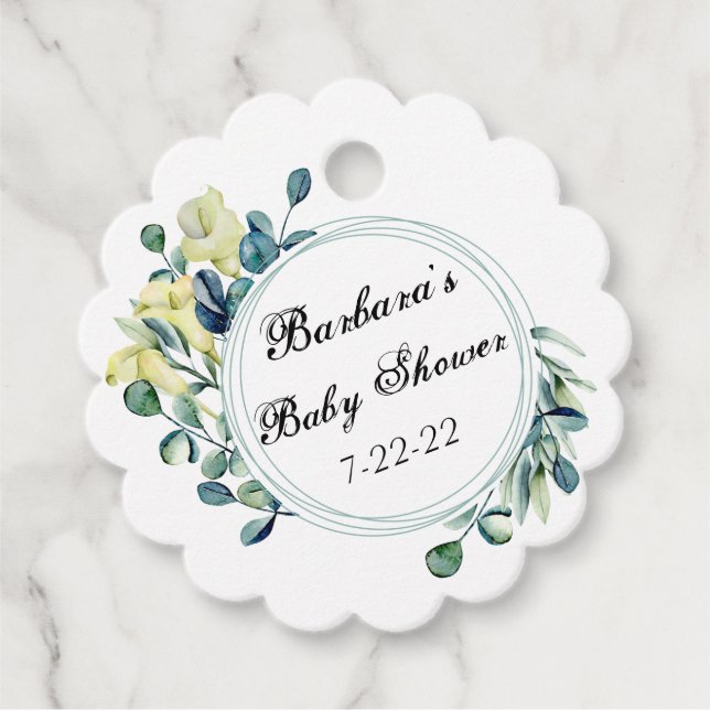 Étiquettes Cadeau Baby shower Personnaliser (Devant)