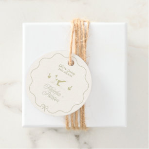 Étiquettes Cadeau Baby shower pilates fait main