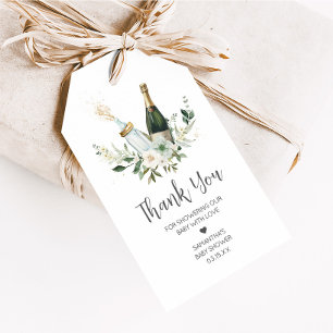Étiquettes-cadeau Baby shower Poppin' Baby Bottles Favoriser Tags