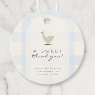 Étiquettes Cadeau Baby Shower pour un Petit Garçon Oie