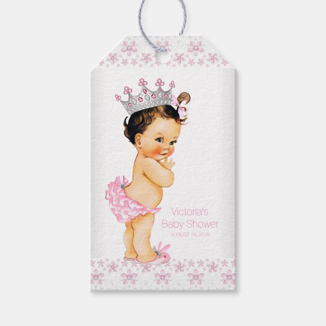 Étiquettes-cadeau Baby shower Princesse (Devant)